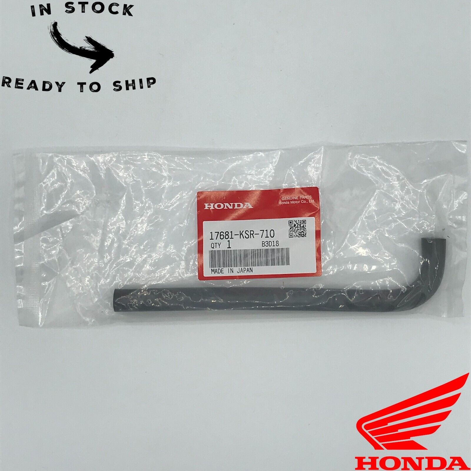 Genuine OEM Honda Fuel Tube Gas Hose Line 17681-KSR-710