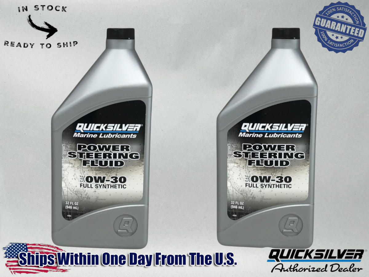 Mercury OEM Power Steering Fluid Quarts 92-858077Q01 2 Pack