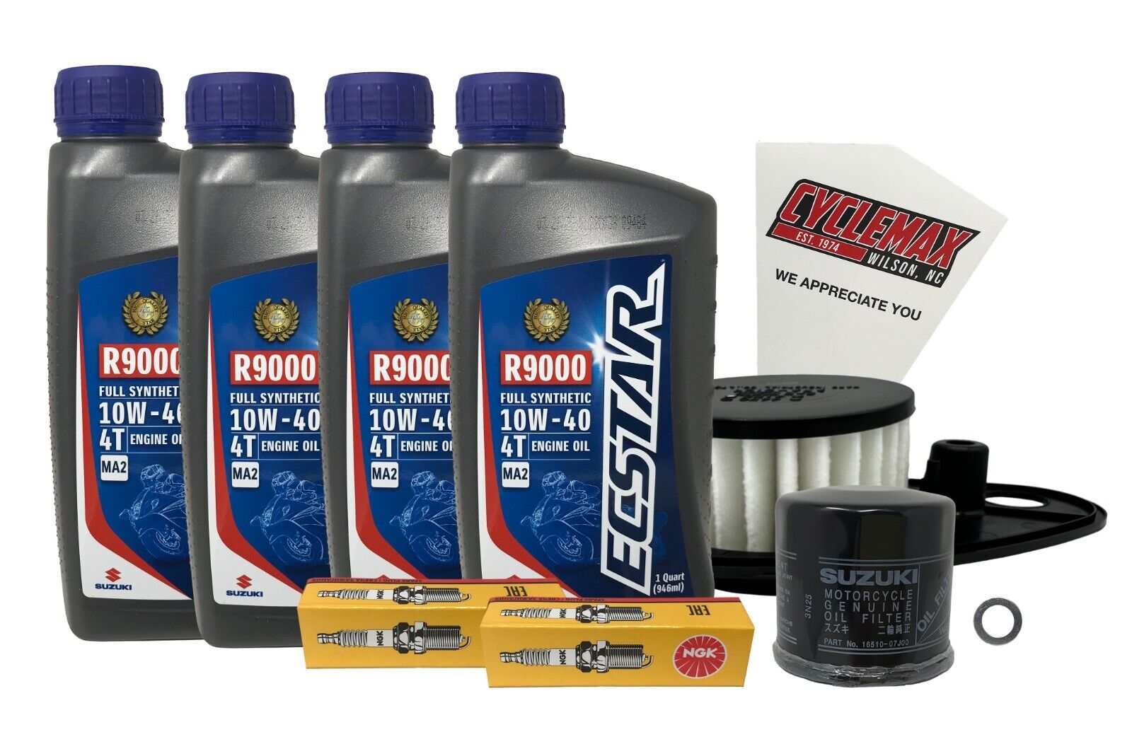 Cyclemax Full Synthetic Tune Up Kit w/ Plugs fits 2002-2012 Suzuki VL-800 K1-K4