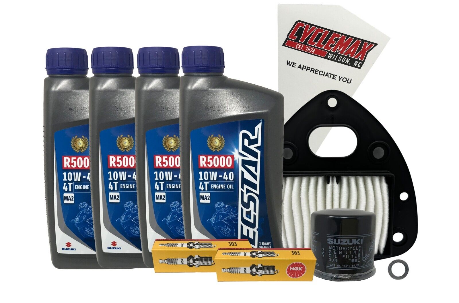 Cyclemax Standard Tune Up Kit w/ Spark Plugs fits 2013-2018 Suzuki VL-800