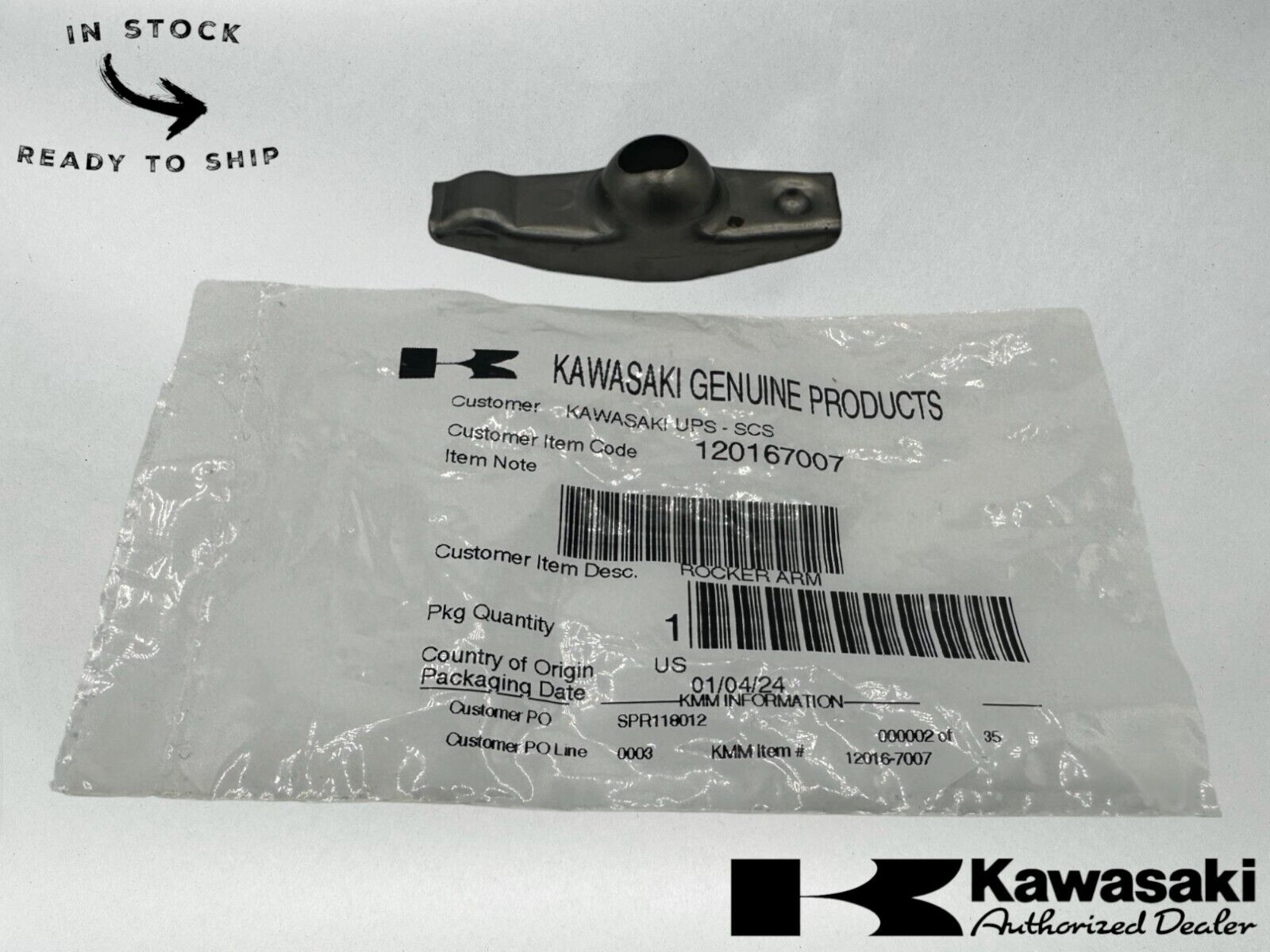 Kawasaki Genuine OEM Arm Rocker 12016-7007