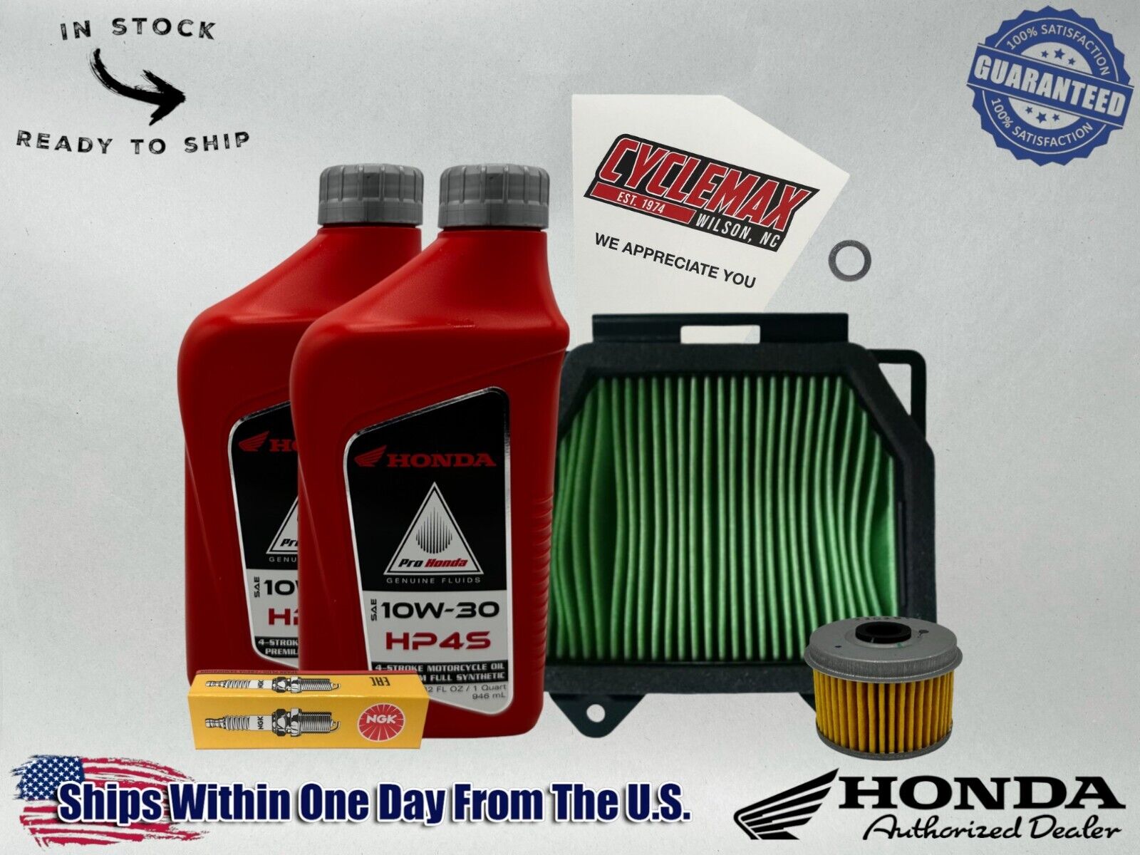 Cyclemax Full Synthetic HP4s Tune-Up Kit fits 2018-2024 Honda CB300R