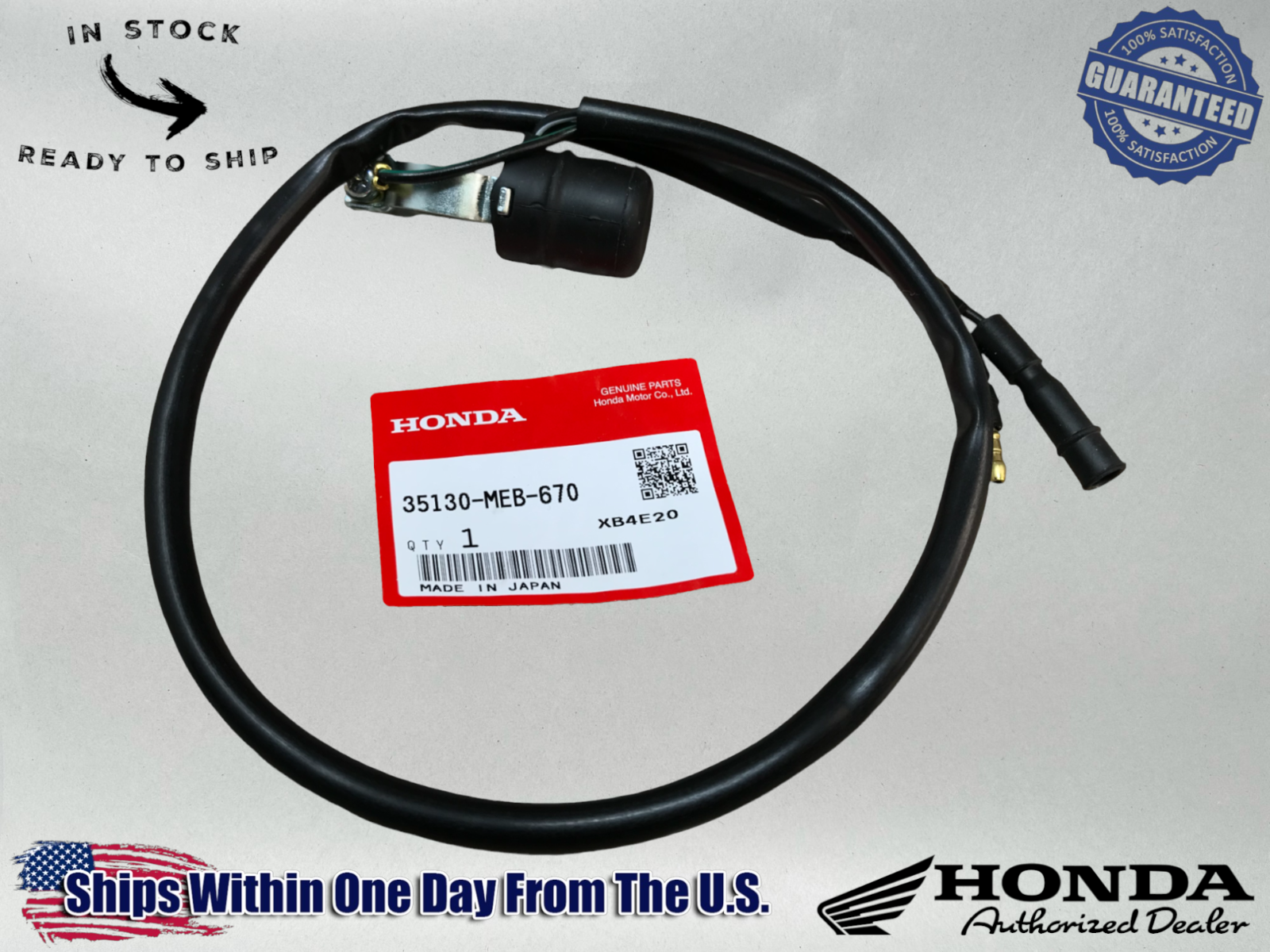 Honda OEM Stop Kill Switch Assembly 2002-2009 CRF250R CRF450R 35130-MEB-670