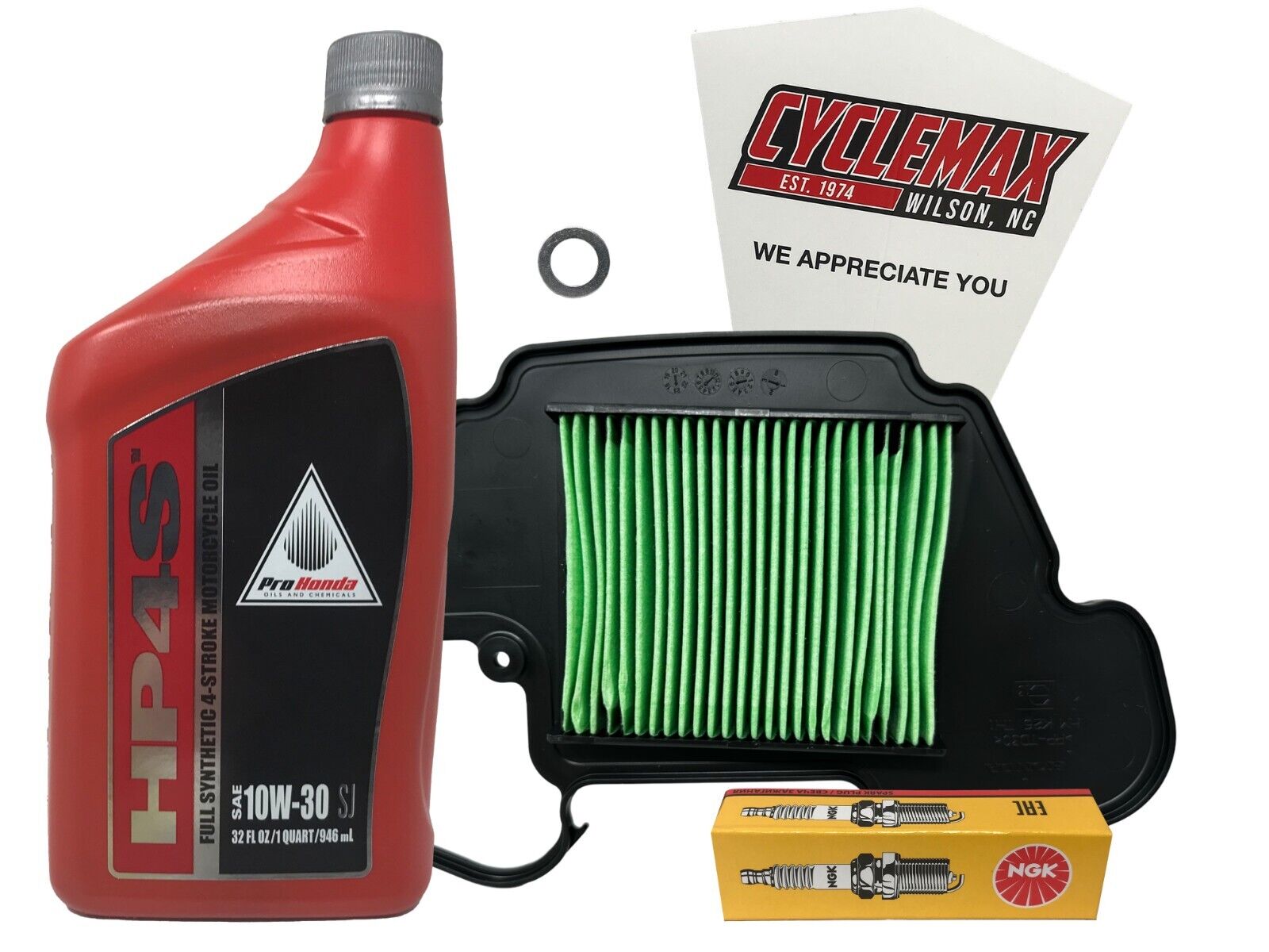 Cyclemax OEM Full Synthetic Tune-Up Kit fits 2014-2020 Honda GROM 125