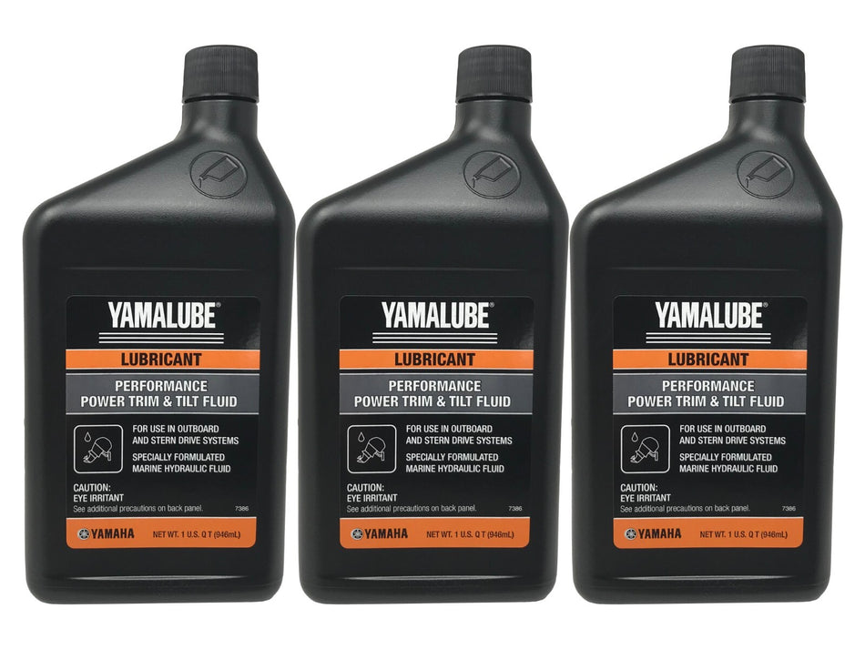Yamaha Genuine OEM Performance Power Trim & Tilt Fluid ACC-PWRTR-MF-32 - 3 Pack