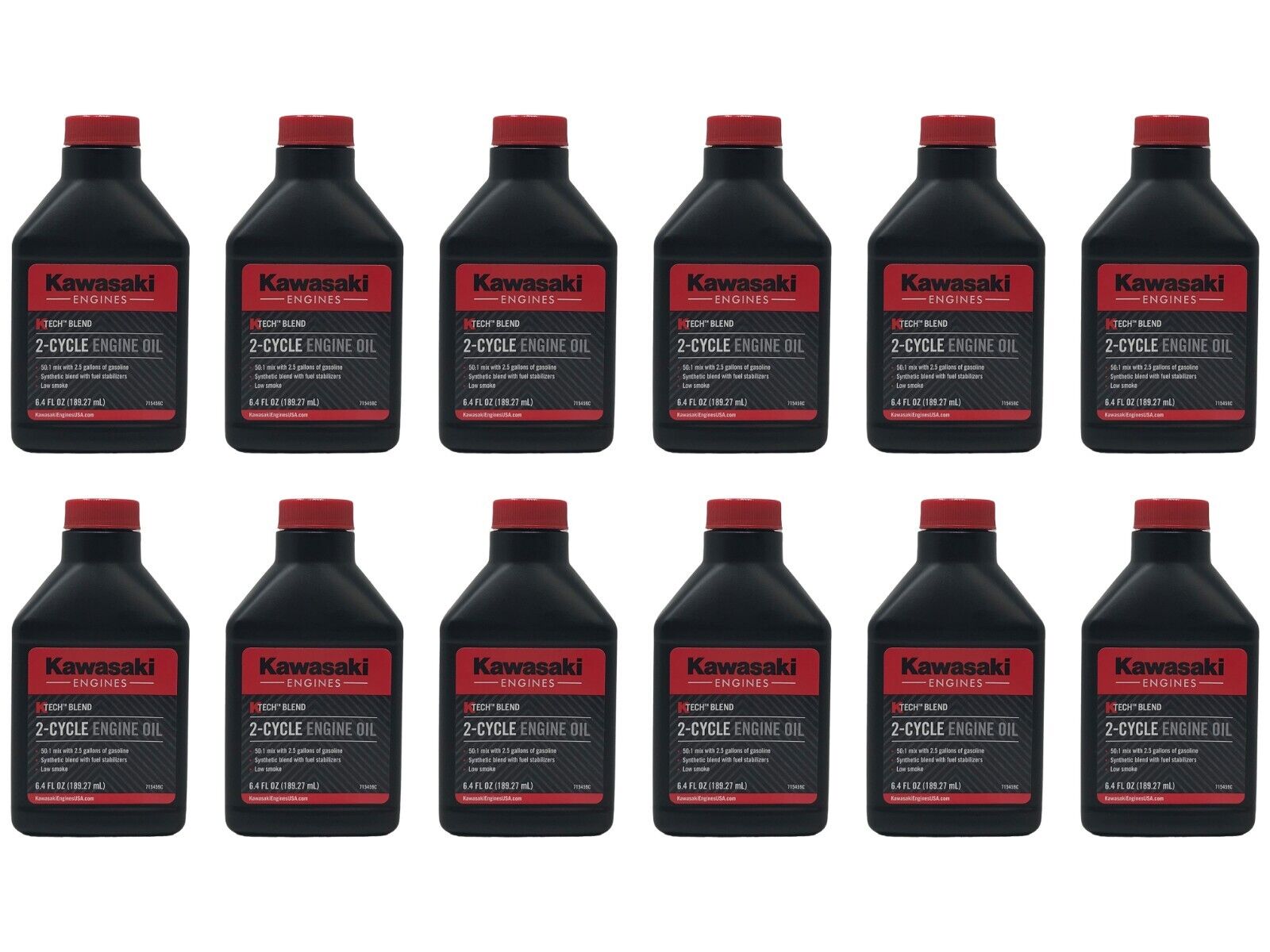 Kawasaki Engines Genuine OEM 6.4 FL OZ 2-Cycle Engine Oil 99969-6084 - 12 Pack