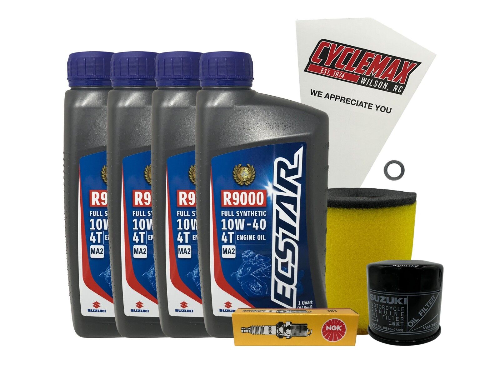 Cyclemax Full Synthetic Tune Up Kit w/ Spark Plug fits 2011-2013 Suzuki LT-A400