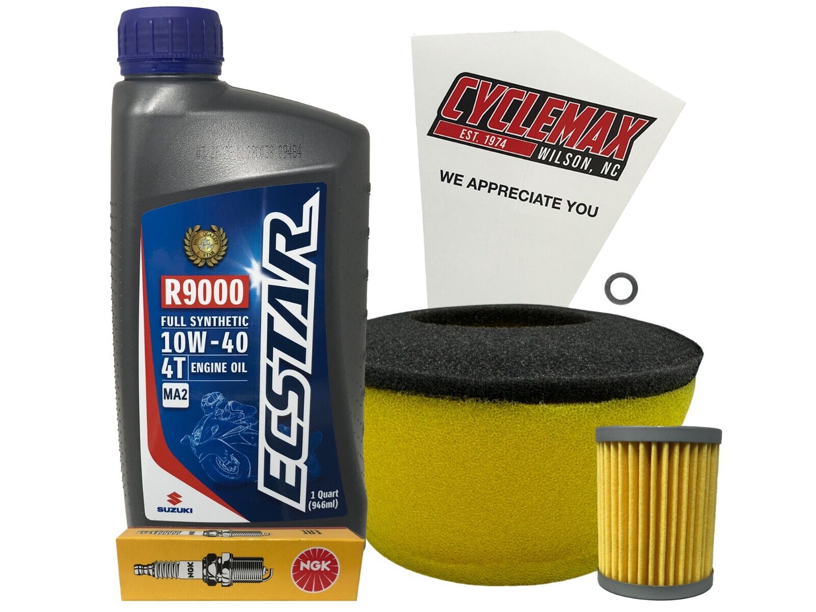 Cyclemax Full Synthetic Tune Up Kit w/ Spark Plug fits 2003-2022 Suzuki DR-Z125