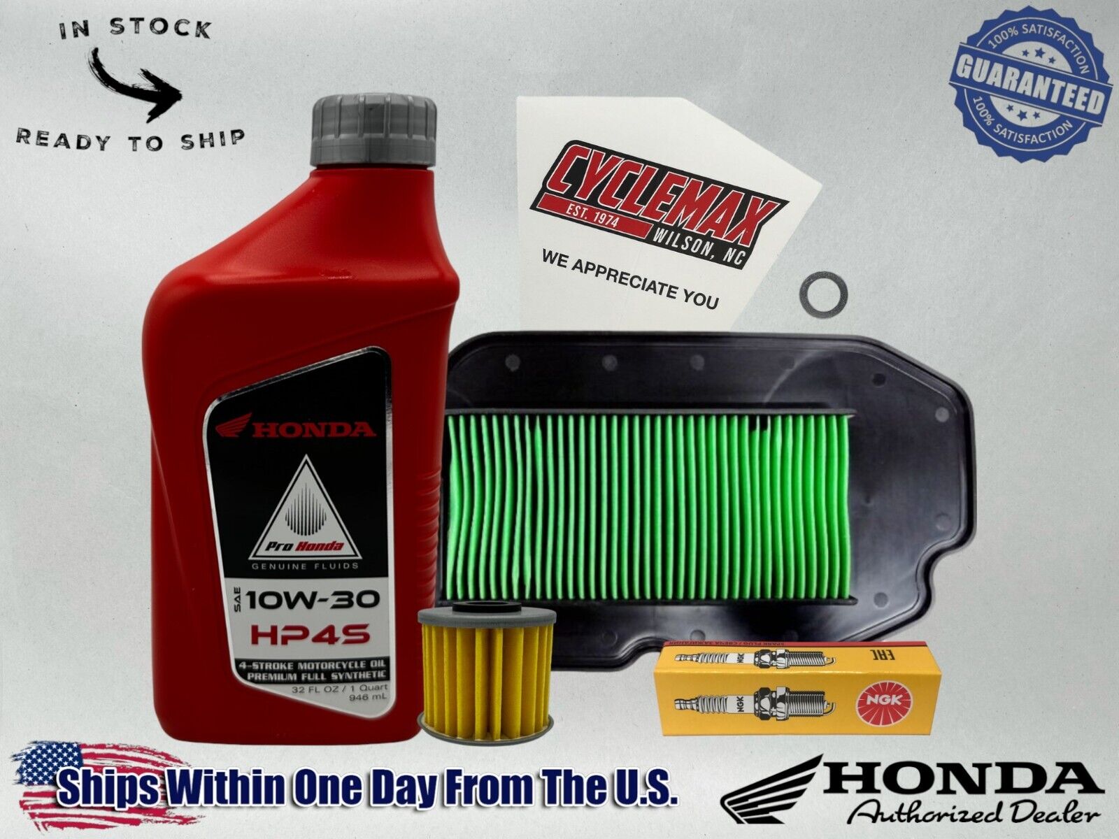 Cyclemax Full Synthetic HP4s Tune-Up Kit fits 2021-2024 Honda Trail 125 CT125