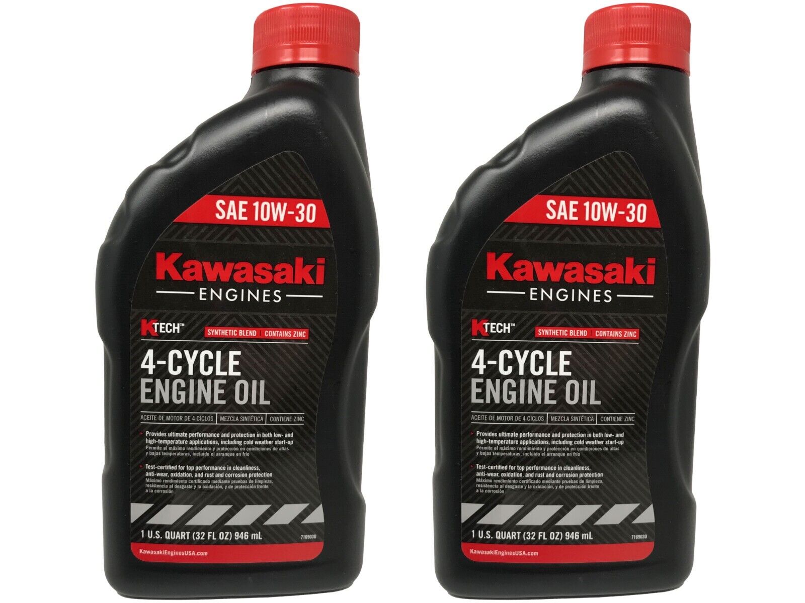 Kawasaki SAE 10W-30 4-Cycle Motor Oil 2 QUARTS 99969-6081 2 PACK