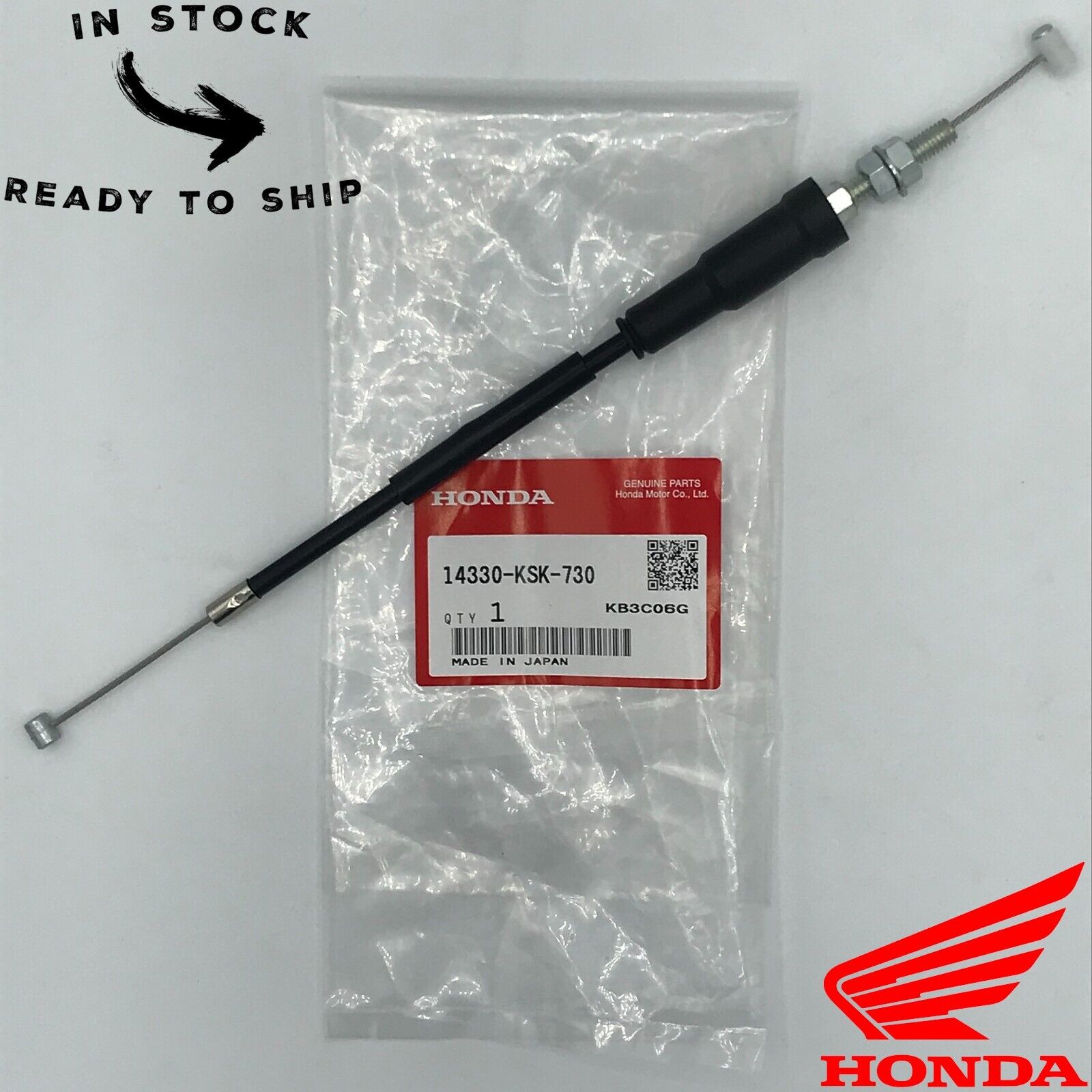 Genuine OEM Honda Rear Power Valve Cable 14330-KSK-730