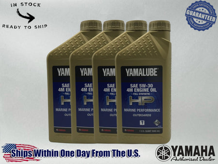 Yamaha Yamalube 5W‑30 FS 4M FC‑W Marine Engine Oils LUB‑05W30‑FC‑12- 4 PACK