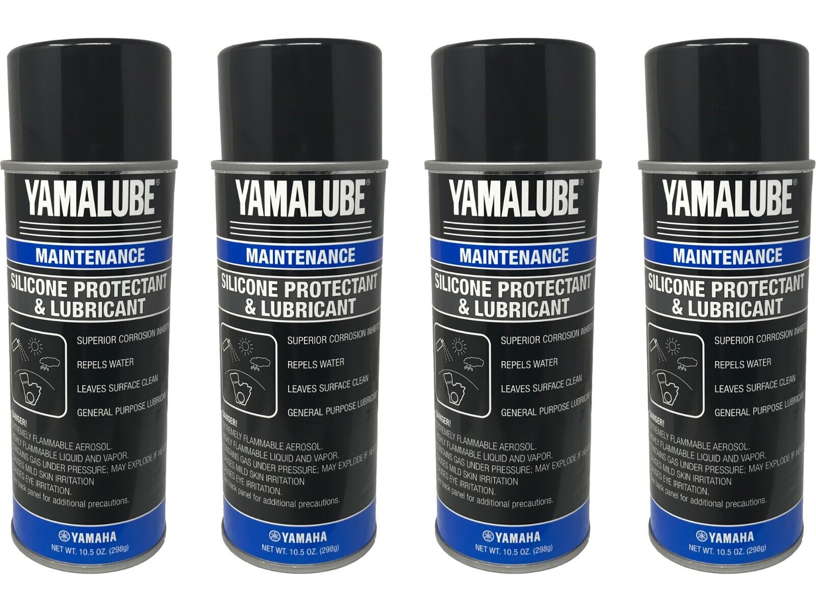 Yamaha Genuine Yamalube Silicone Protectant & Lubricant ACC-SLCNS-PR-AY - 4 Pack