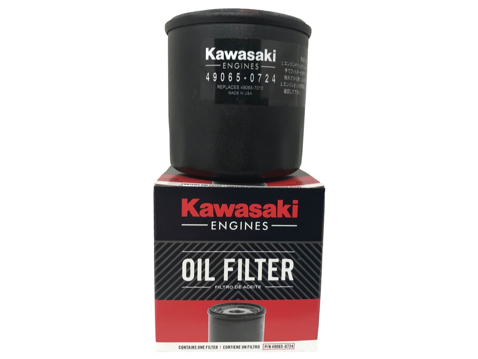 OEM Kawasaki Oil Filter 49065-0724 (replaces 49065-7010) 