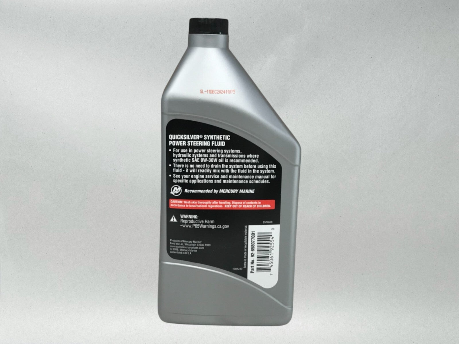 Mercury OEM Power Steering Fluid Quarts 92-858077Q01 3 Pack