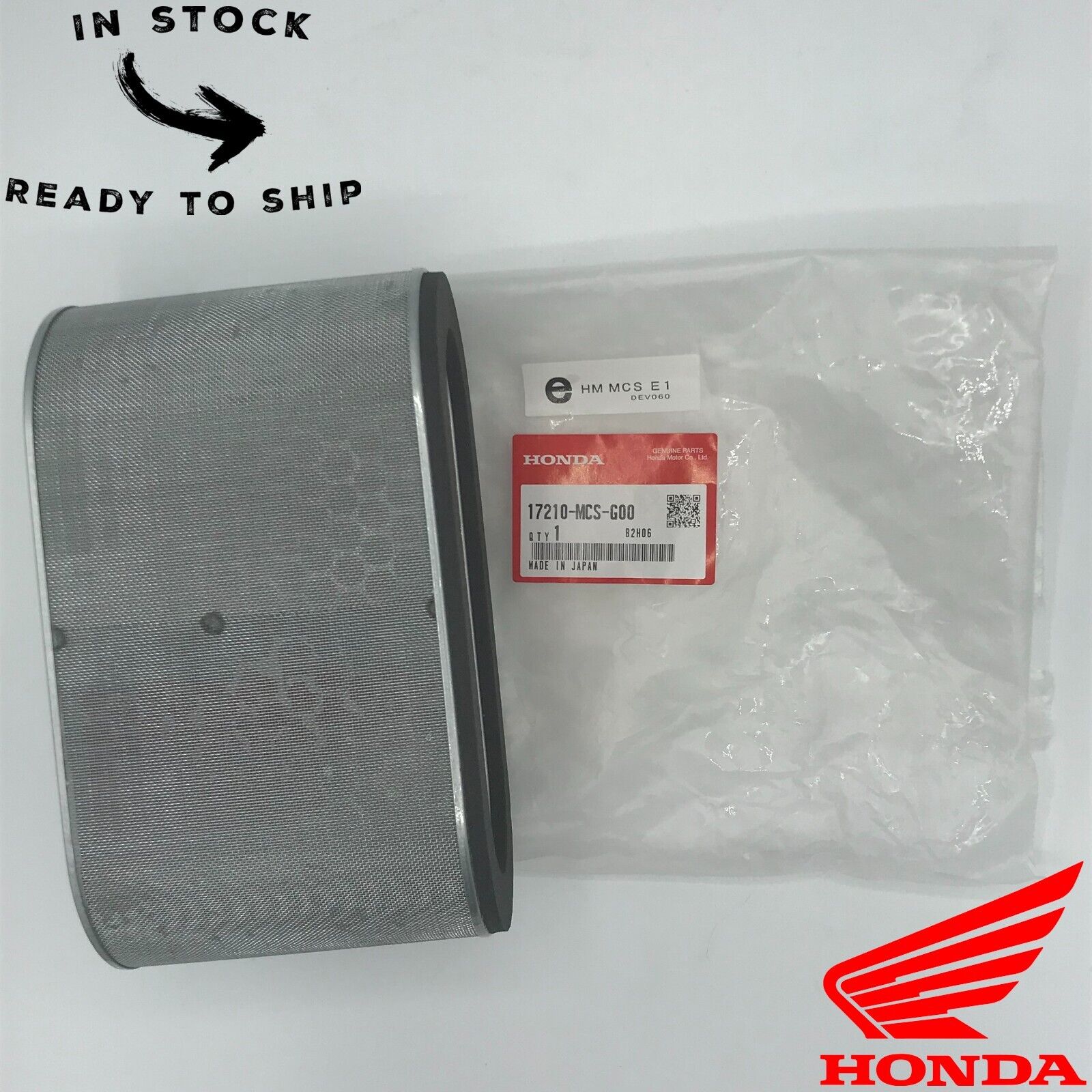 Genuine OEM Honda Air Filter Cleaner Element 17210-MCS-G00