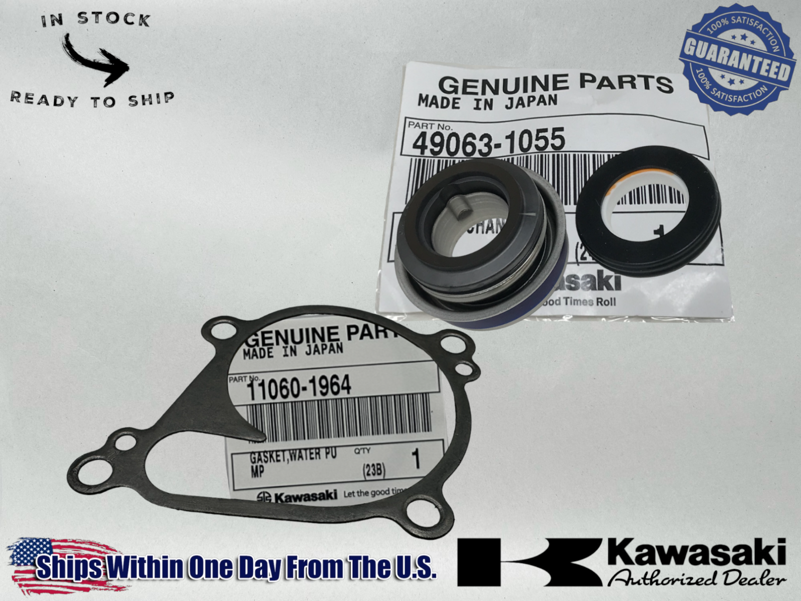 Kawasaki OEM Water Pump Seal Gasket Prairie 700 Brute Force 650 750 KFX700 Teryx
