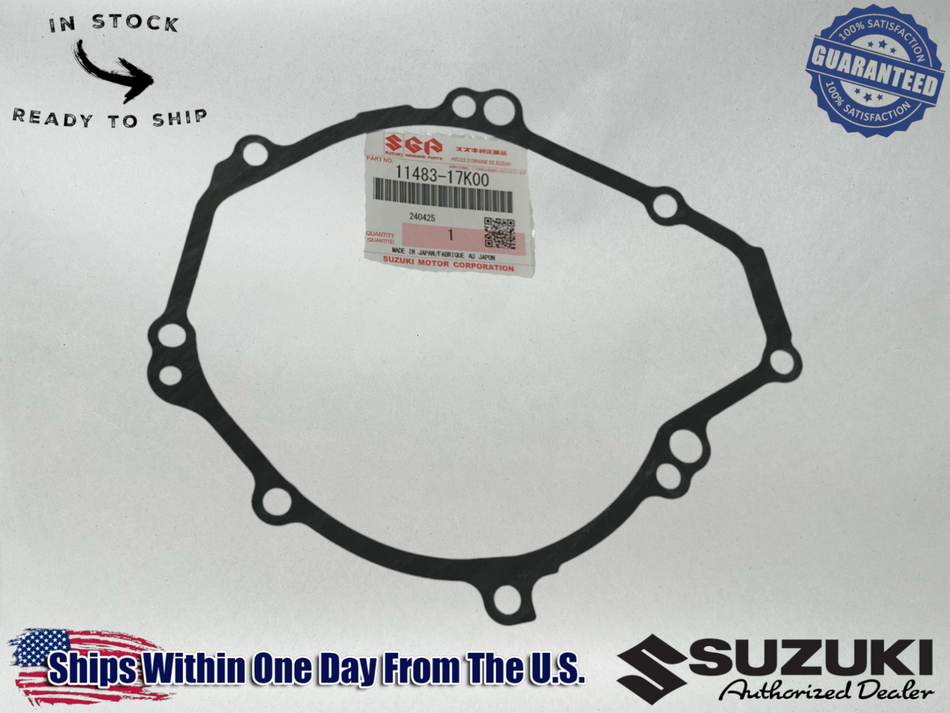 SUZUKI OEM 2017-2024 I GSX-R1000 LH LEFT ENGINE STATOR COVER GASKE 11483-17K00