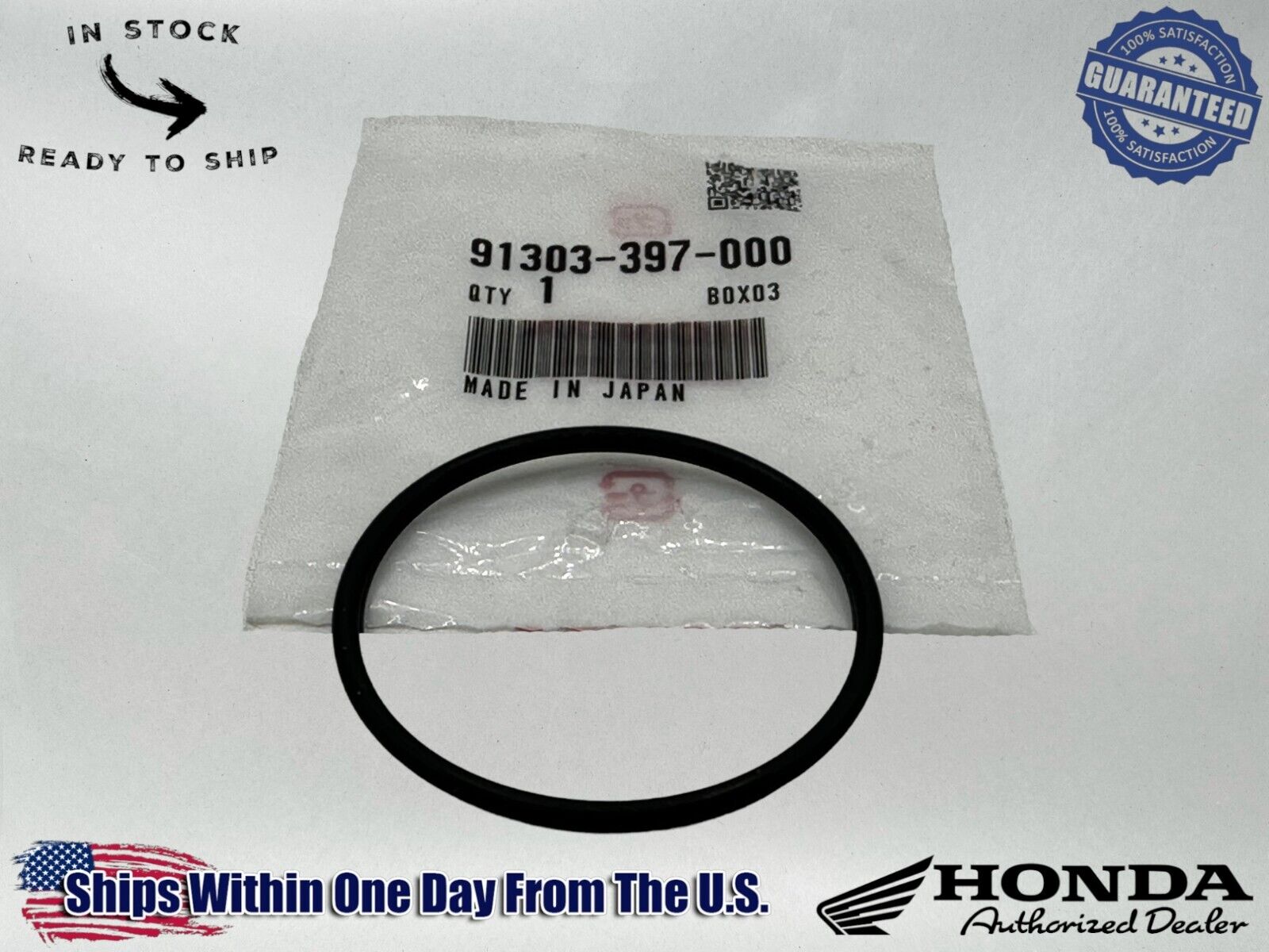 Honda Genuine OEM Authentic O-Ring (45X2.5) 91303-397-000