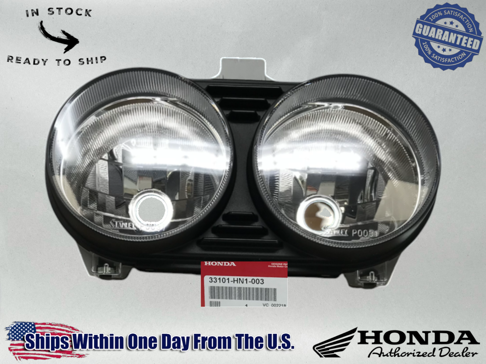 Honda OEM Headlight Assem 99-04 TRX400EX Unit Shell Lens Housing 33101-HN1-003