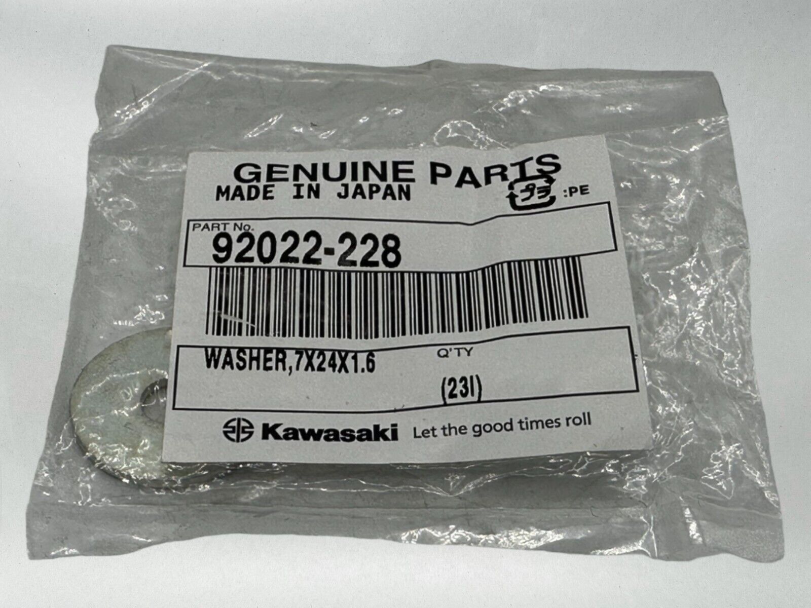 Kawasaki Genuine OEM Authentic Plain Washer 7MM 92022-228