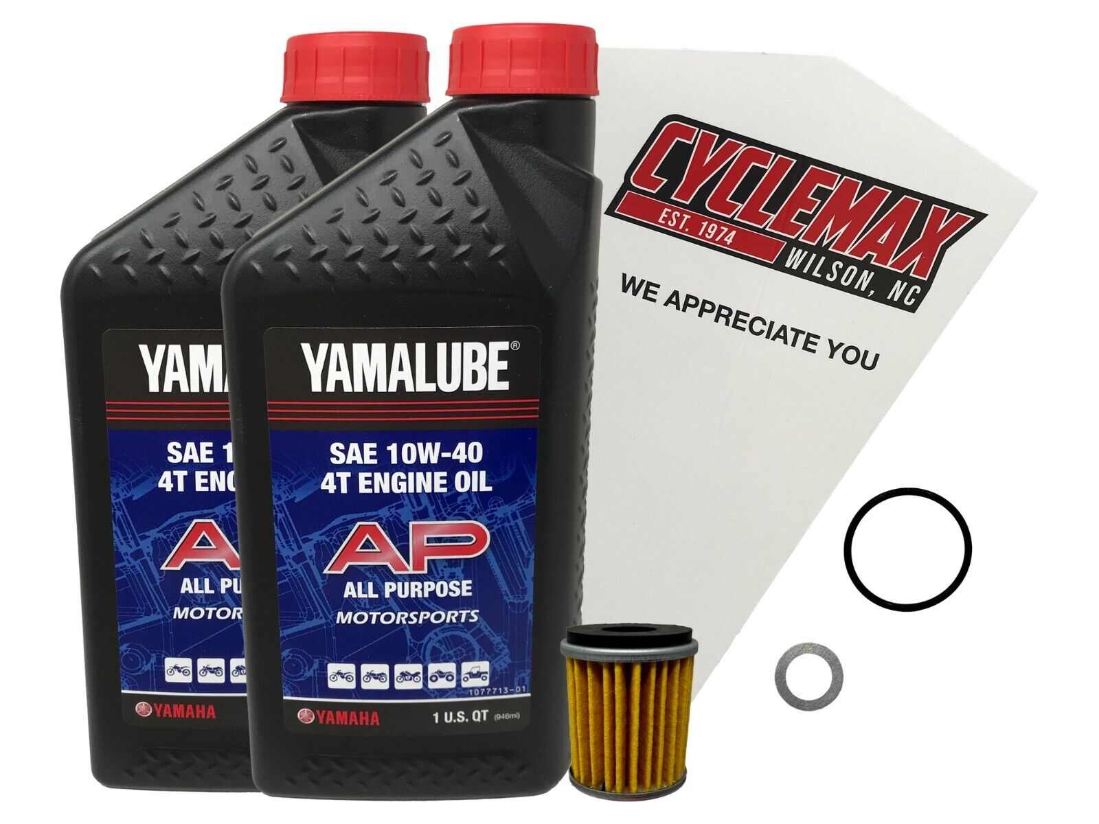 Cyclemax Standard 10W-40 Oil Change Kit fits 2008-2013 Yamaha Raptor 250