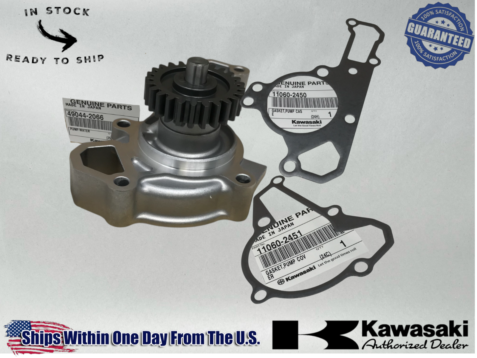 Kawasaki Genuine OEM WATER PUMP WITH GASKETS FD620D