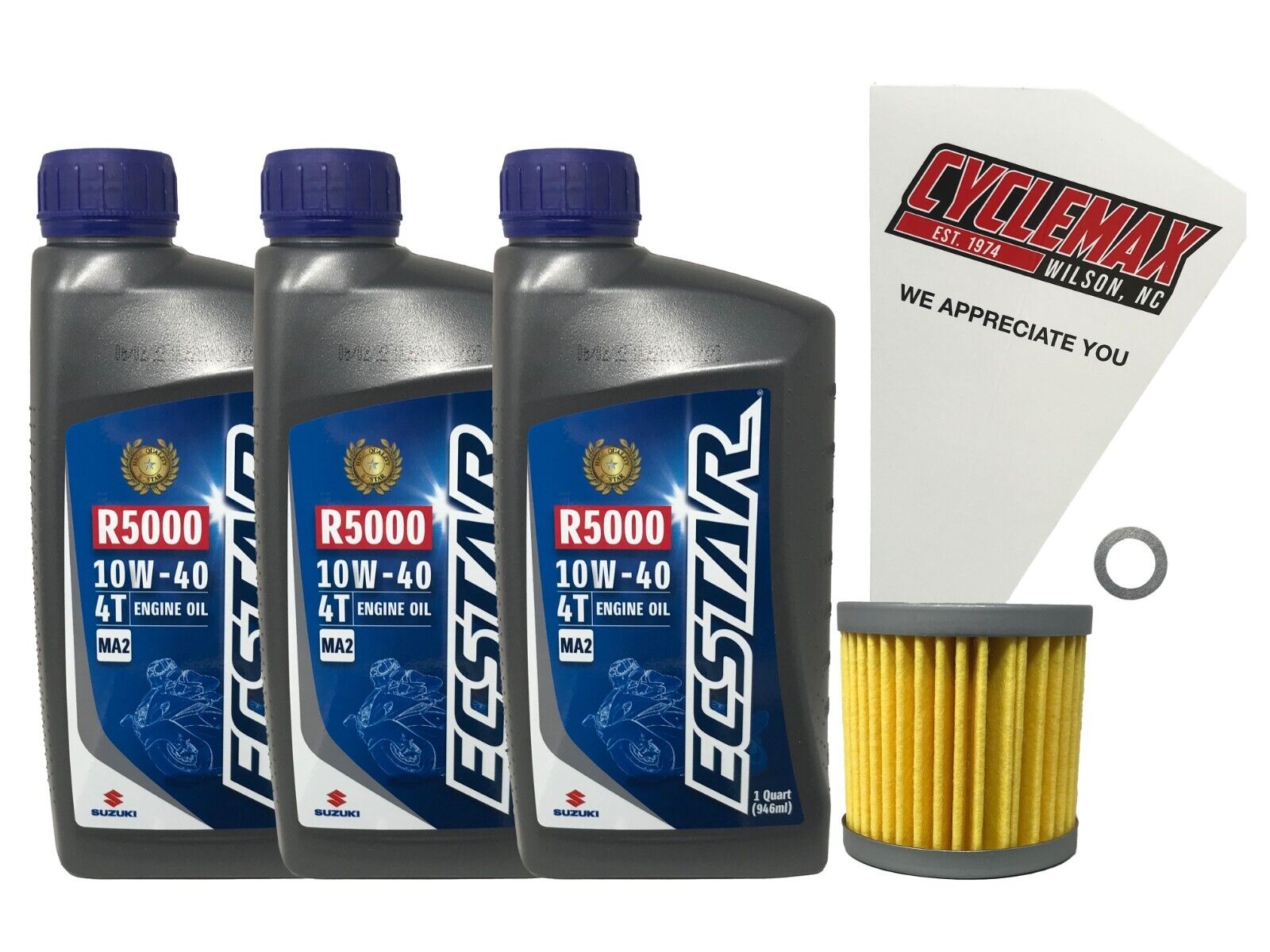 Cyclemax Genuine OEM Standard Oil Change Kit fits 2004-2013 Suzuki LT-Z400 K3