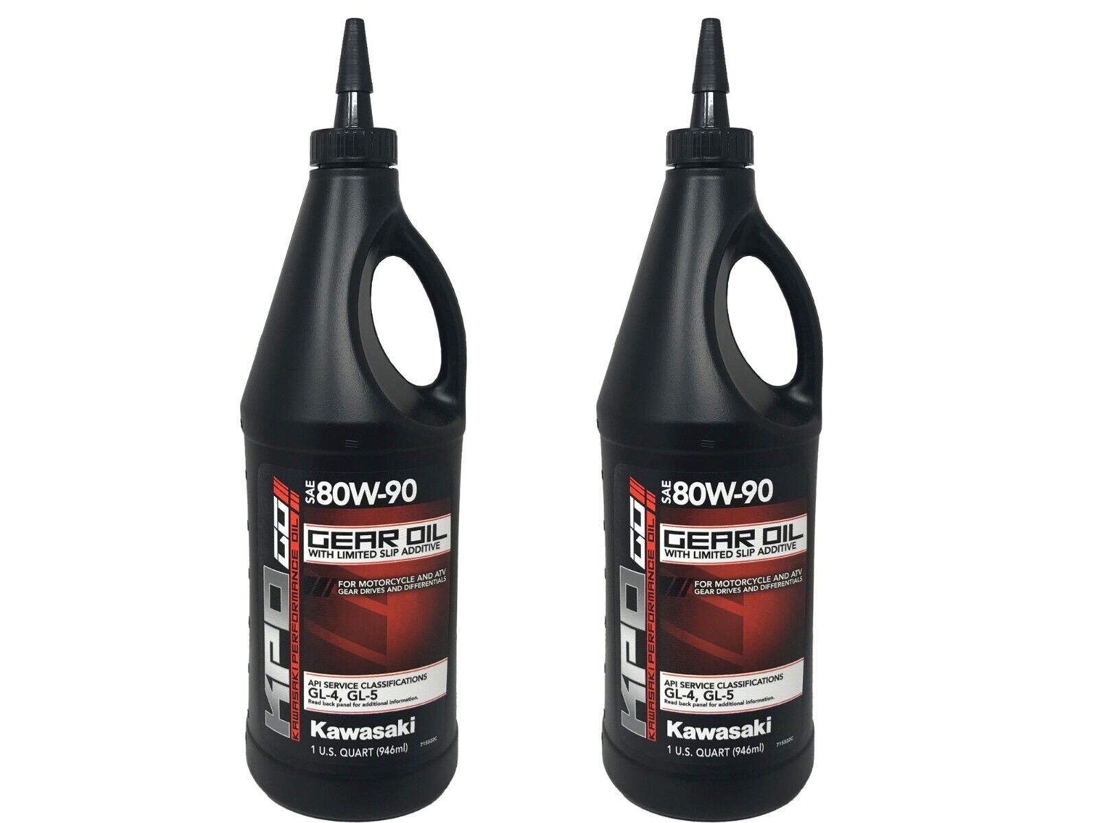 Kawasaki OEM KPO Gear Oil with Limited Slip Quart K6103G-103-01Q - 2 Pack