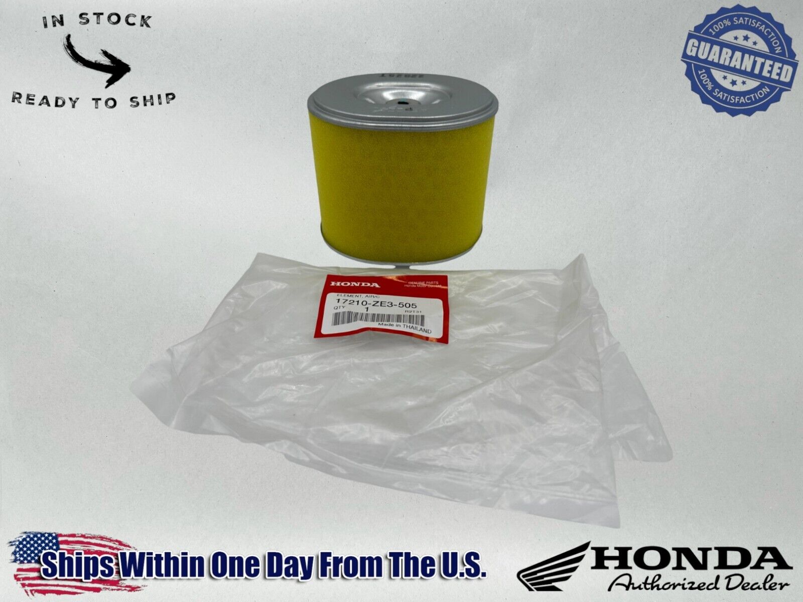 Honda Genuine OEM Authentic Air Filter 17210-ZE3-505