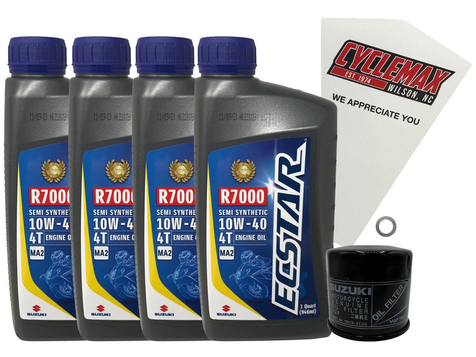 Cyclemax OEM Semi-Synthetic Oil Change Kit fits 2008-2009 Suzuki VZR-1800 K8-K9