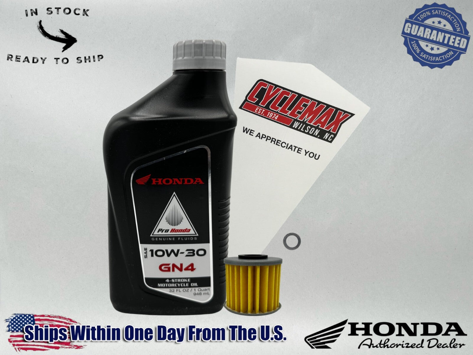 Cyclemax Standard GN4 10W-30 Oil Change Kit compatible with 2025 Honda Dax 125