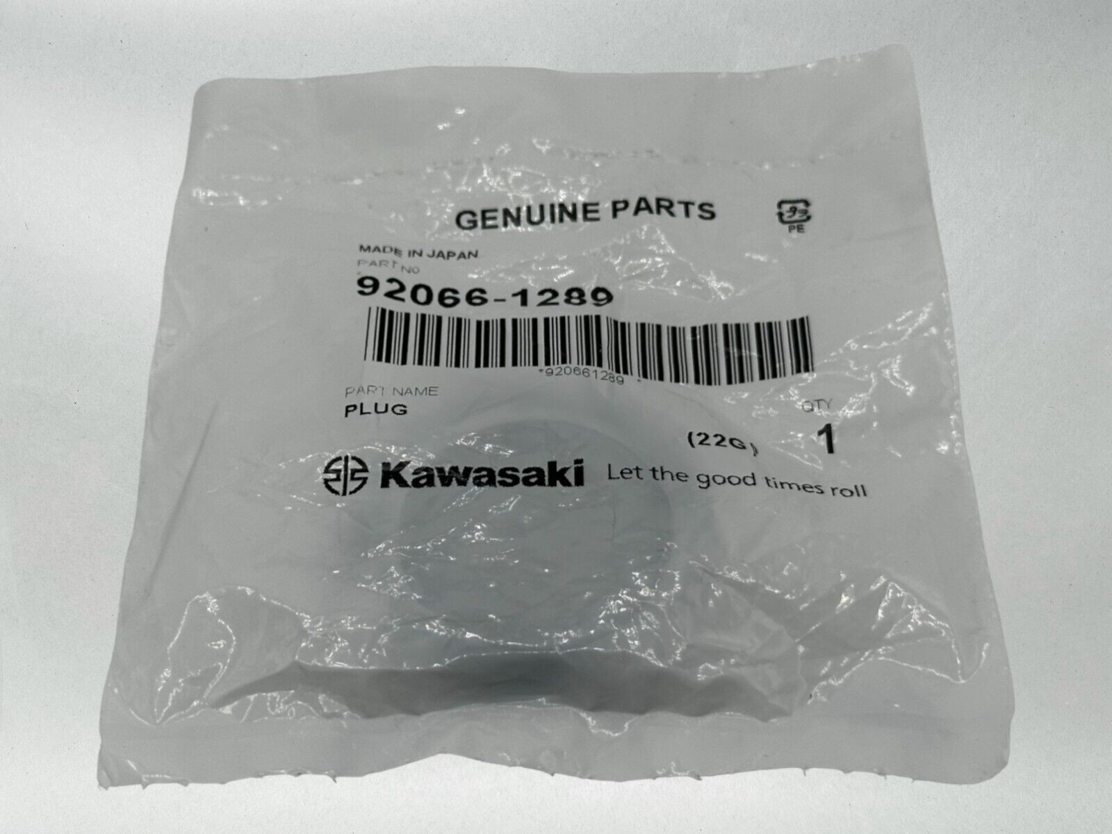 Kawasaki Genuine OEM Authentic Plug 92066-1289