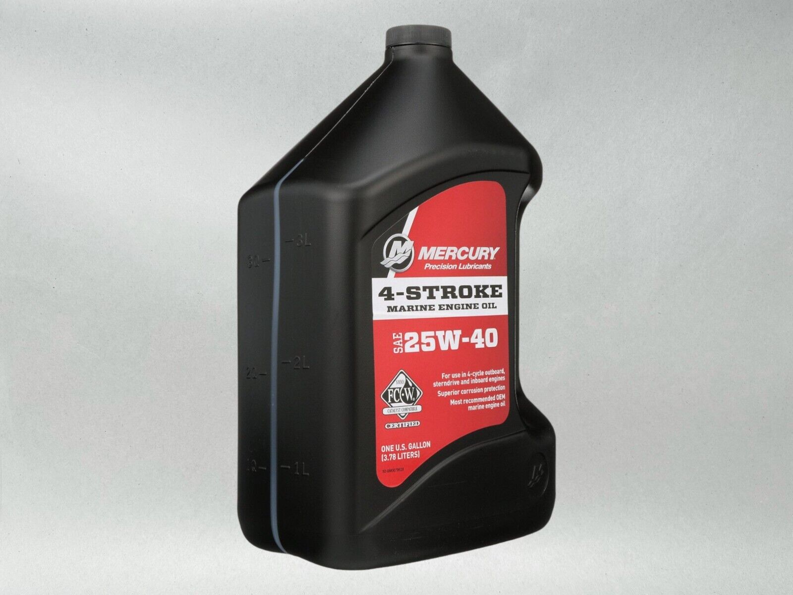 Mercury OEM SAE 25W-40 4-Stroke Marine Engine Oil 1 Gallon 8M0078628