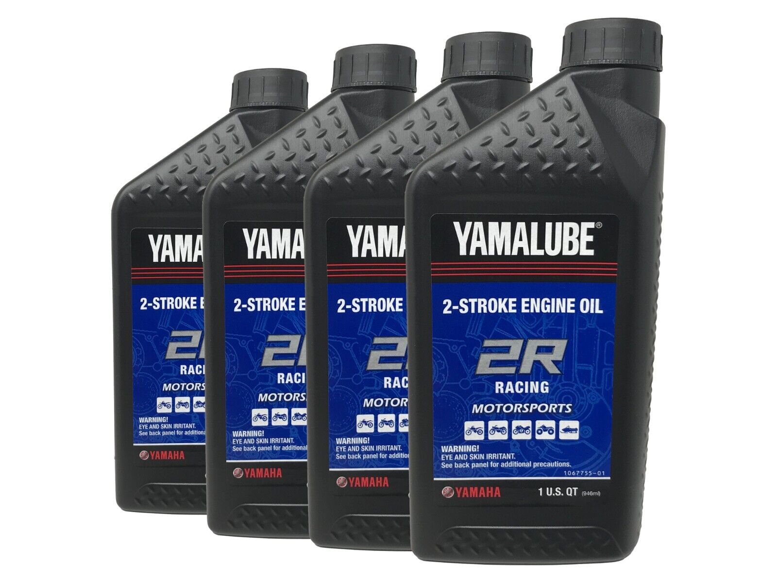 Yamaha Genuine OEM Yamalube 2R Racing Oil LUB-2STRK-R1-12 - 4 Pack