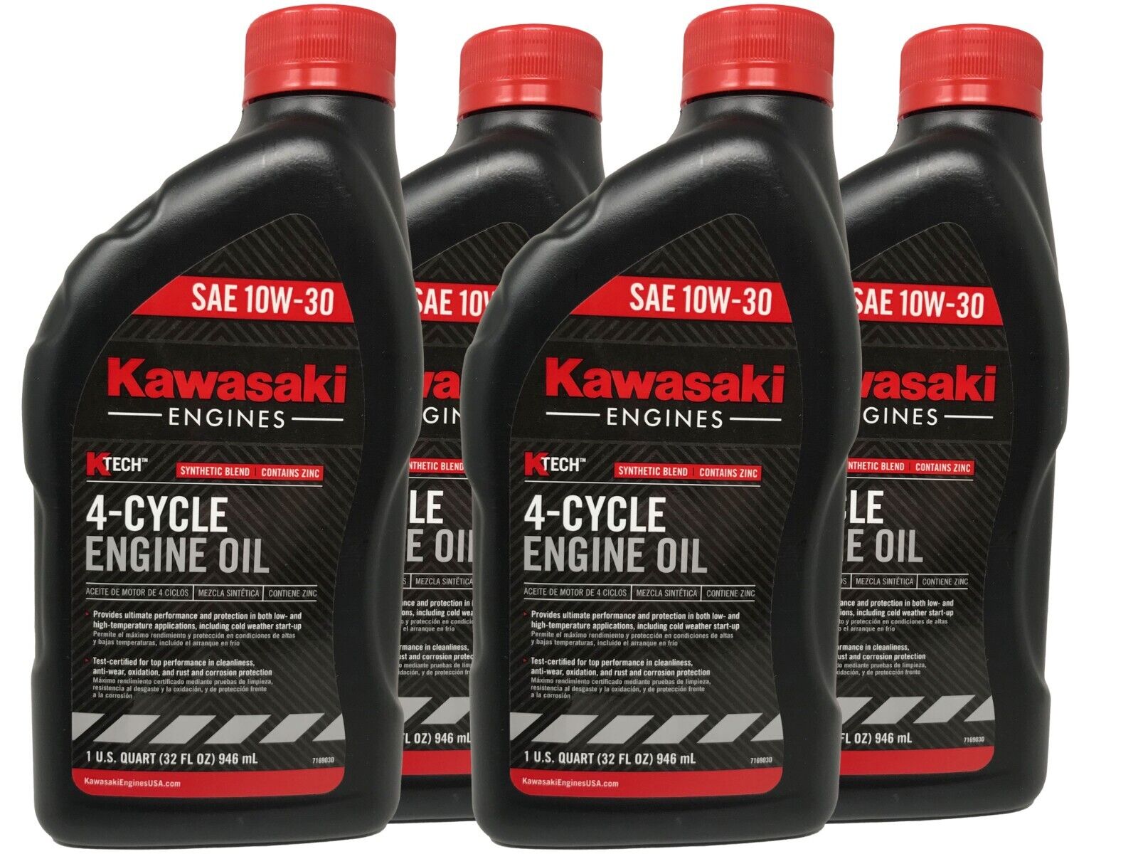 Kawasaki SAE 10W-30 4-Cycle Motor Oil 4 QUARTS 99969-6081 4 PACK