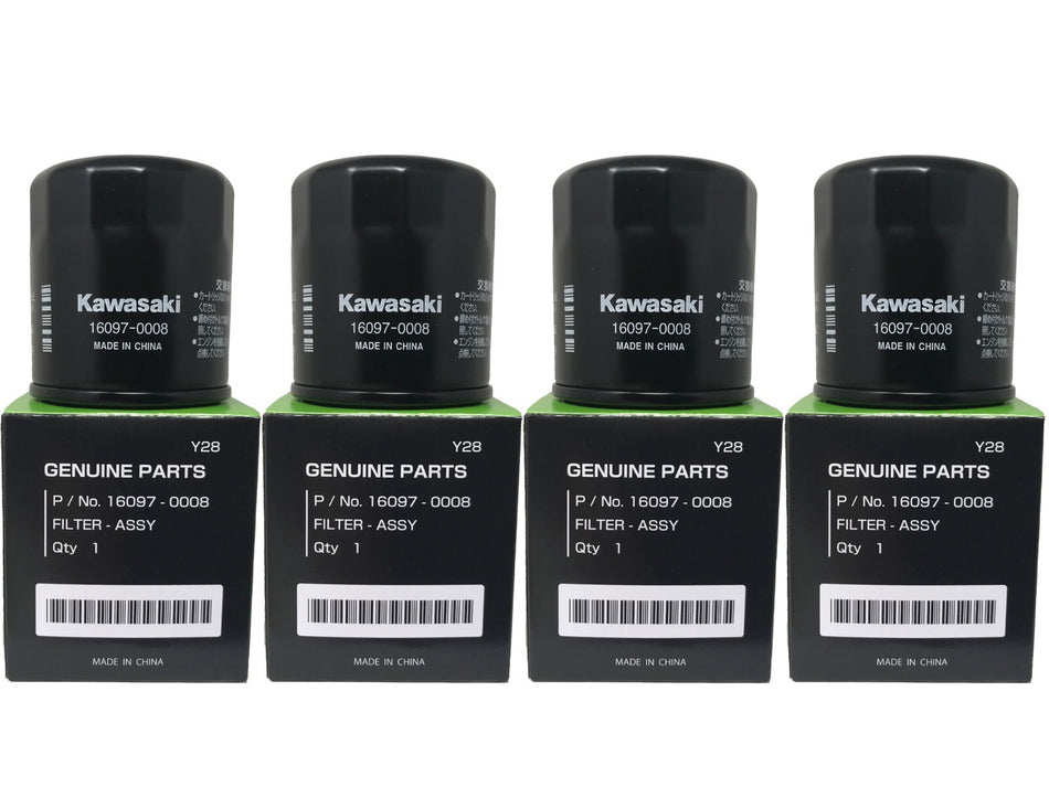 4 Pack Kawasaki OEM Oil Filter 16097-0008