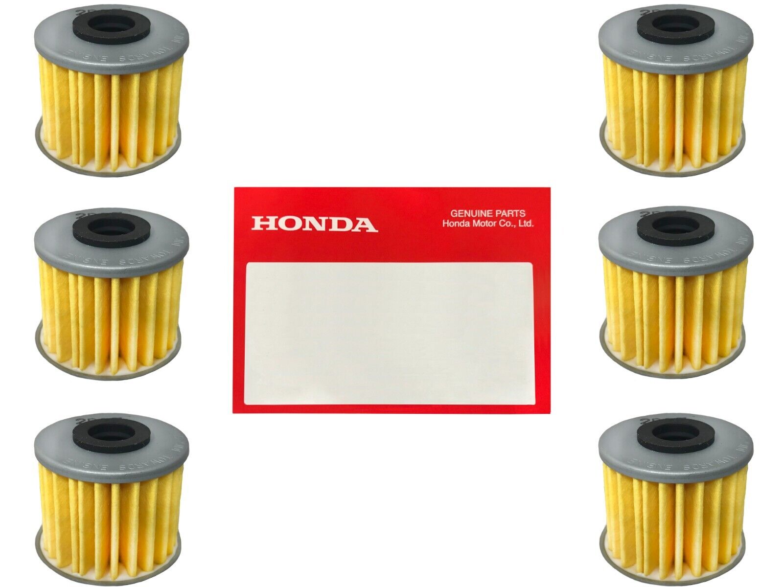 6 Pack OEM Honda Oil Filter 15412-MGS-D21 Fits - Talon / Pioneer / CRF 1000