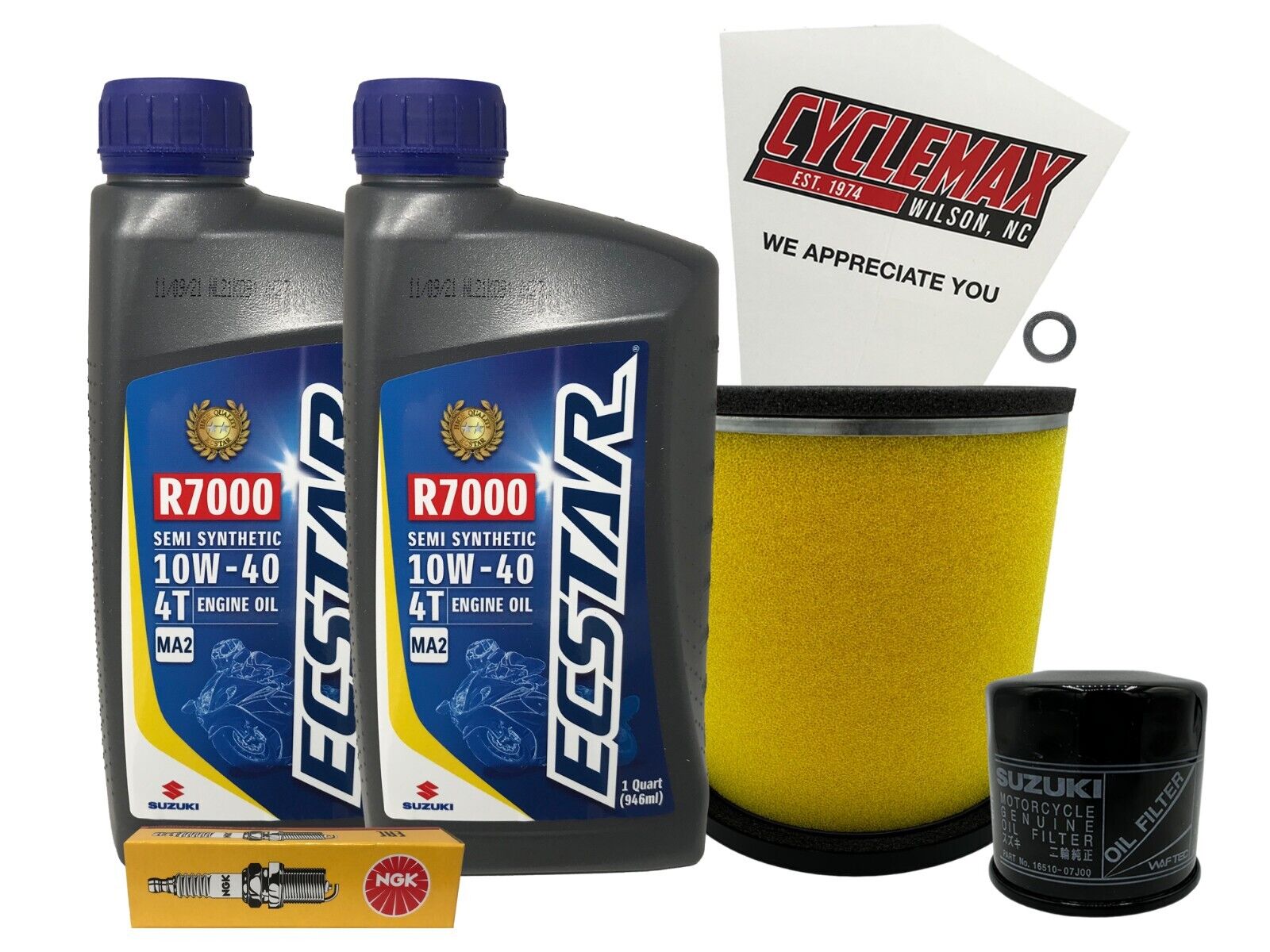 Cyclemax Semi-Synthetic Tune Up Kit w/ Plug fits 2005-2007 Suzuki LT-A700X