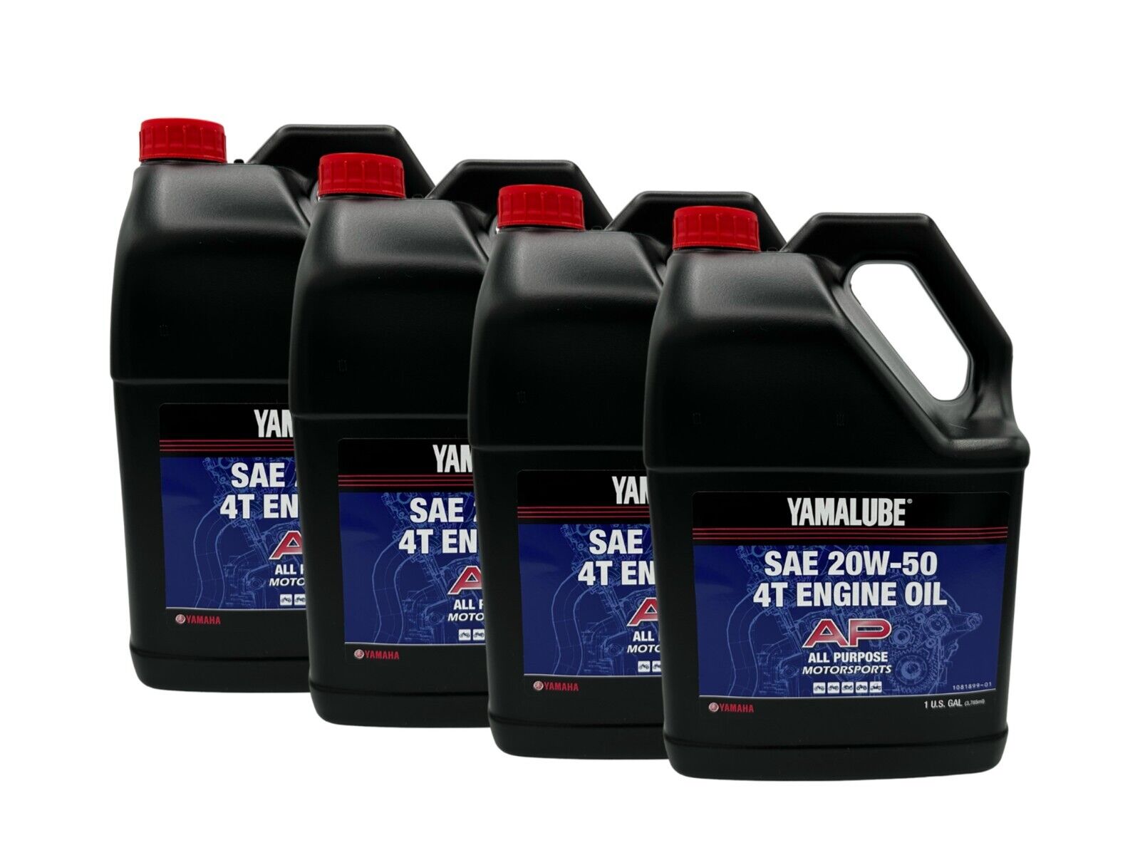 Yamalube 20W-50 All Purpose 4 Stroke Engine Oil LUB-20W50-AP-04-4PACK