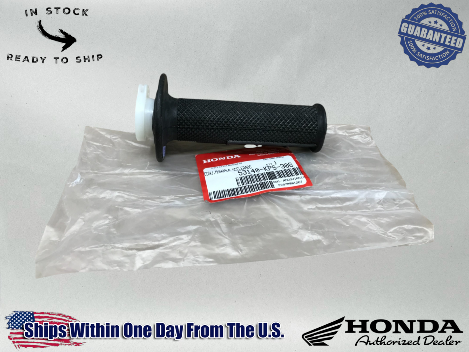 Honda OEM THROTTLE TUBE GRIP ASSEMBLY 2008-2019 CRF230F 53140-KPS-306