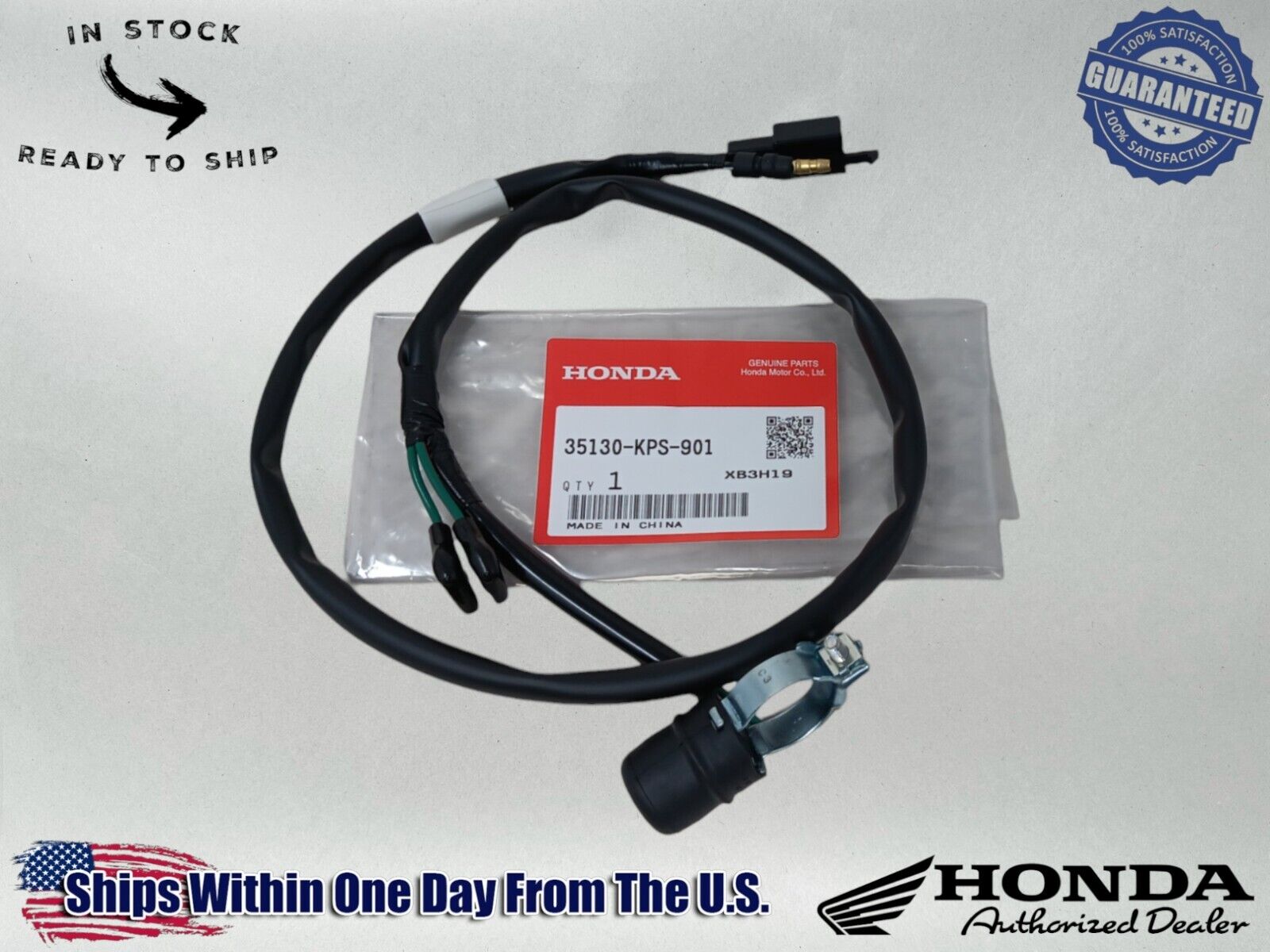 Honda Genuine OEM Authentic Kill Button Stop Switch Assembly 35130-KPS-901