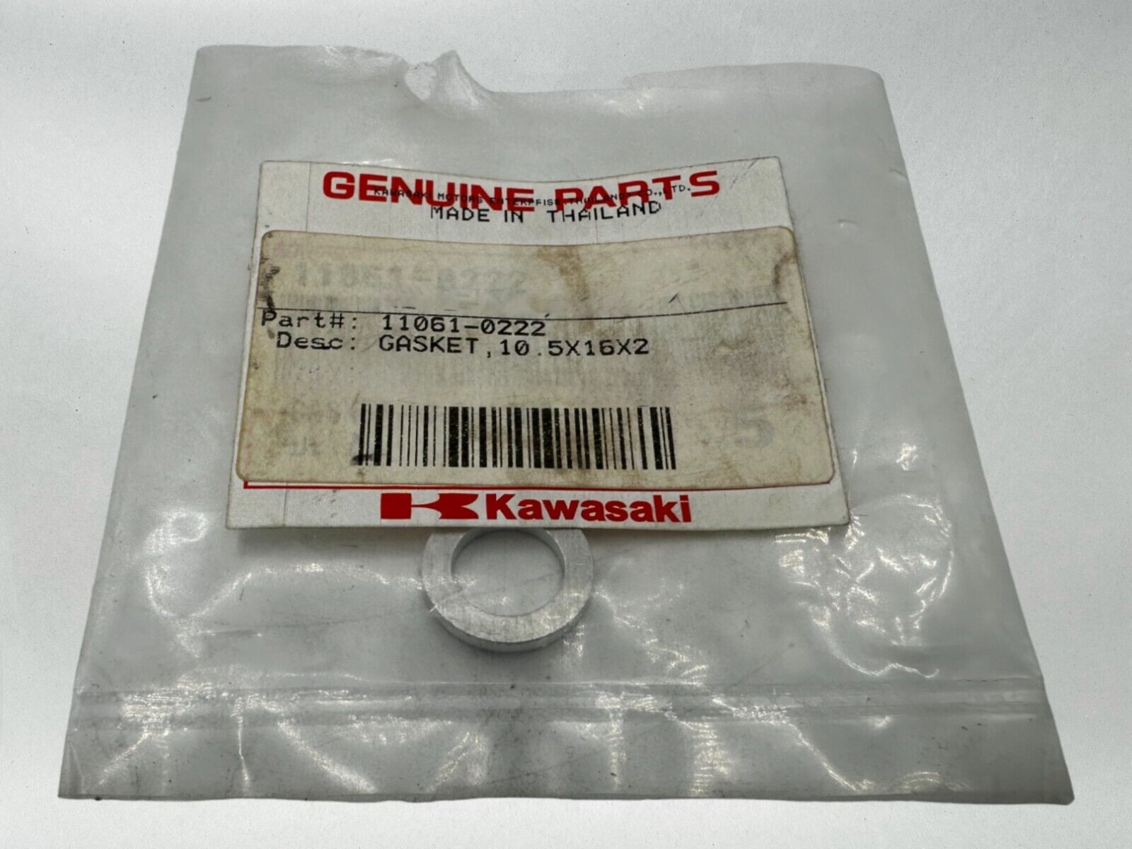 Kawasaki Genuine OEM Authentic 10.5X16X2 Gasket 11061-0222