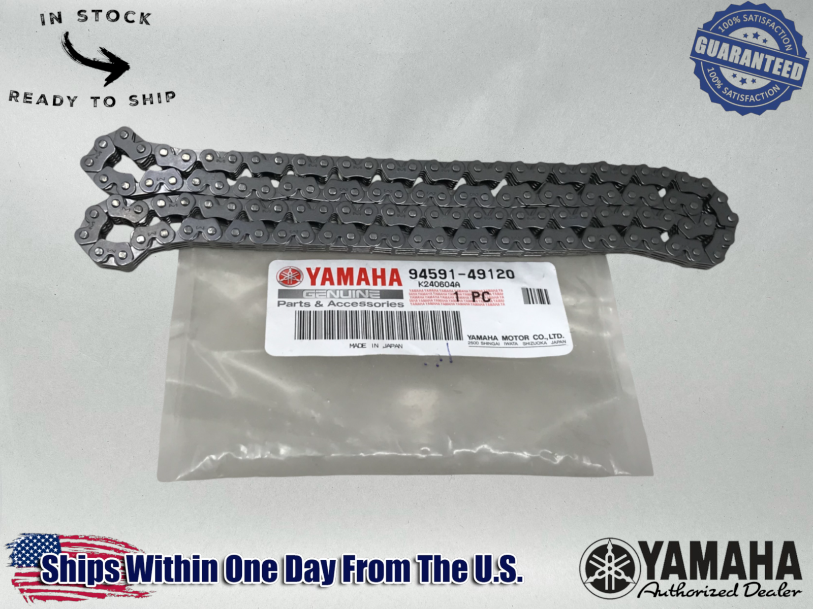 Yamaha Genuine OEM Authentic  Cam Timing Chain 94591-49120-00