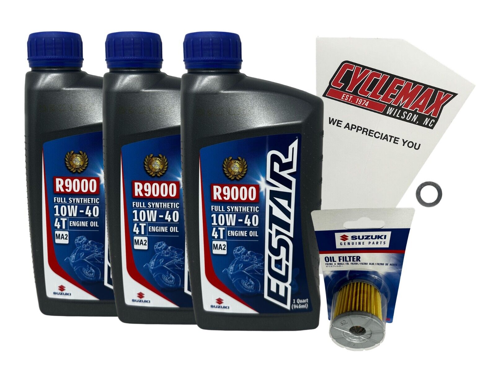 Cyclemax Full Synthetic Oil Change Kit fits 2003-2018 Suzuki LTZ 400 QuadSport