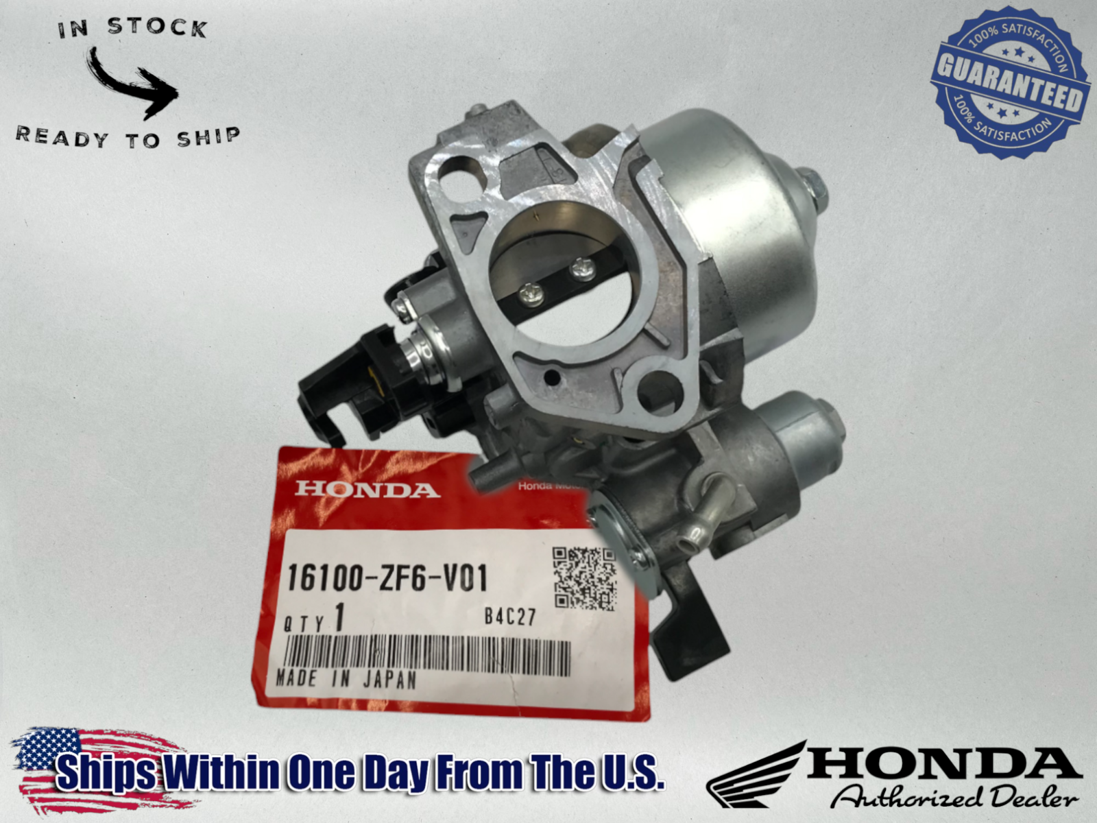 Honda Genuine OEM Authentic GX390 GX340 Carburetor CARB 16100-ZF6-V01