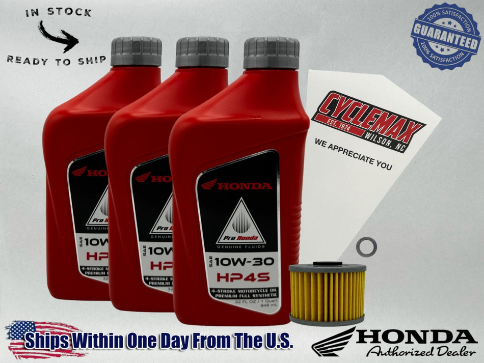 Full Synthetic HP4s Oil Change Kit fits 1983-1987 Honda XL600R