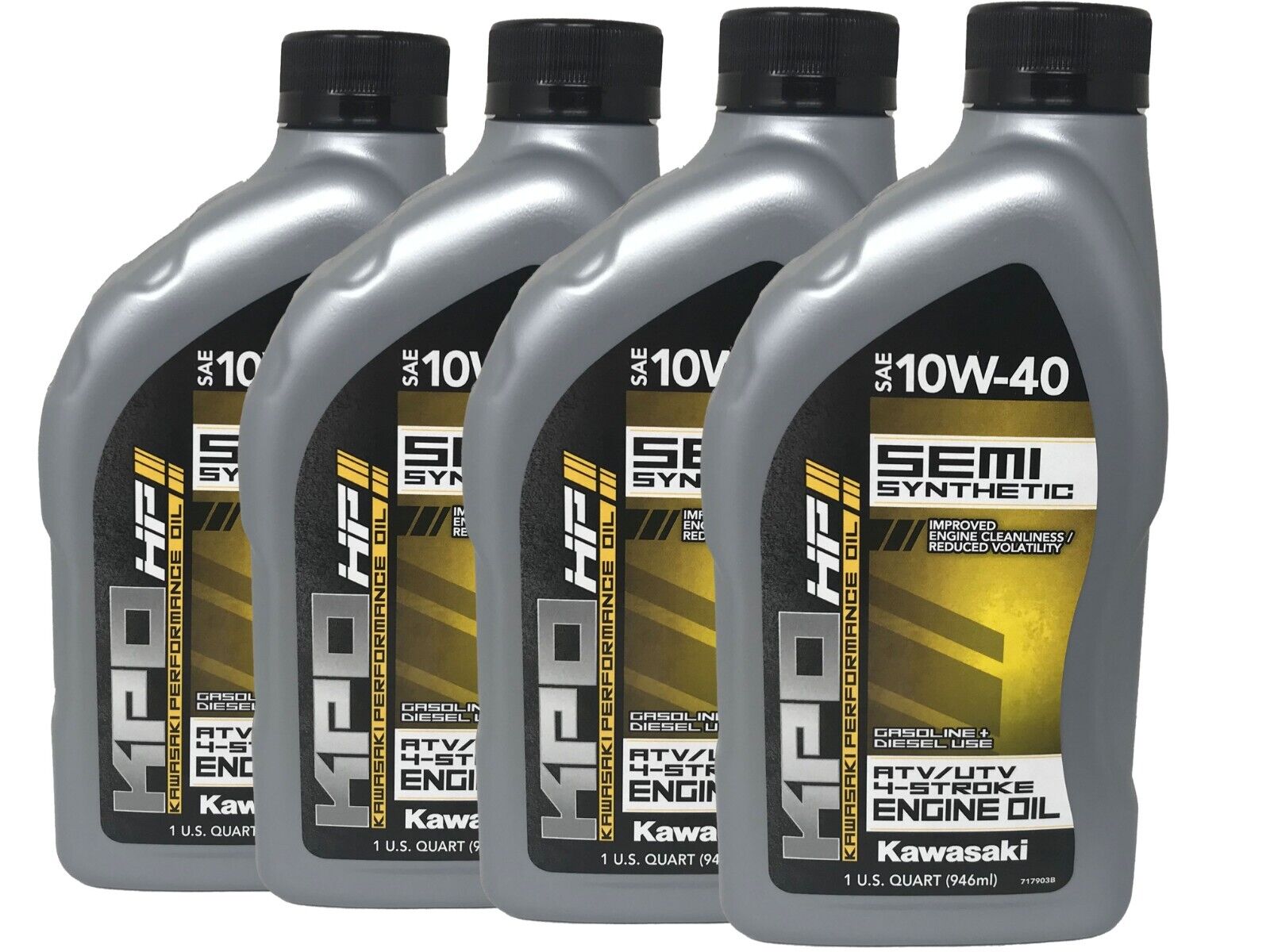 Kawasaki OEM KPO Semi Synthetic ATV/UTV Oil Quart K61027-300-01Q - 4 Pack