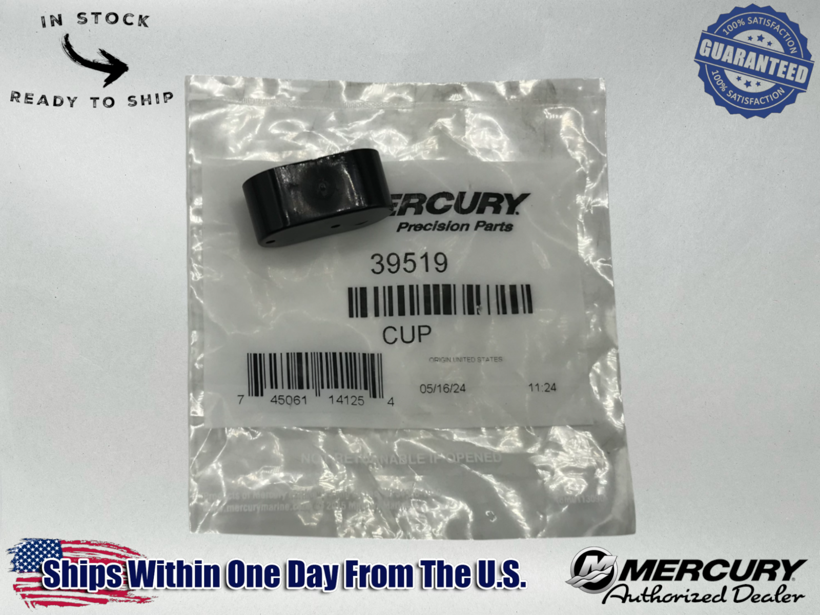 Mercury Genuine OEM Authentic Sportjet Force Marine Outboard Cup 39519