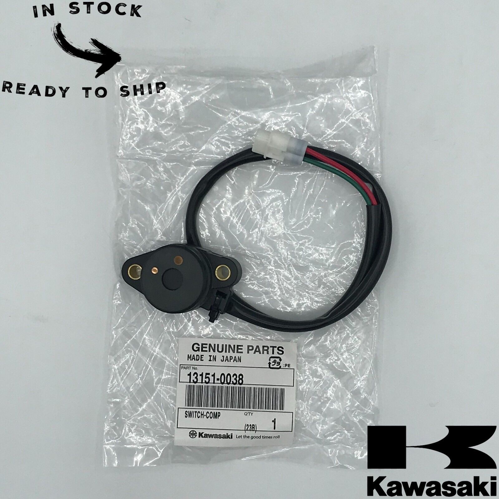 Genuine OEM Kawasaki Gear Indicator Neutral Switch 13151-0038